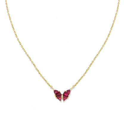 butterfly shaped zirconia necklace