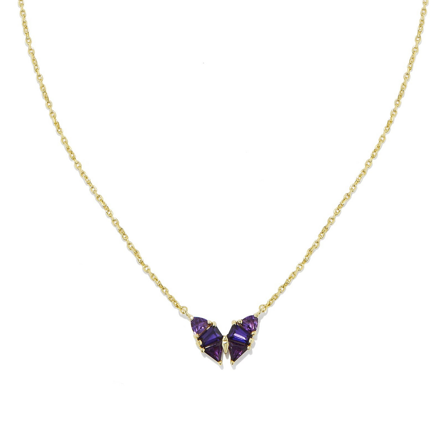 butterfly shaped zirconia necklace