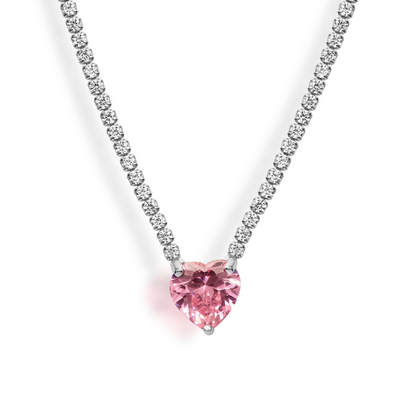 Heart-Shaped Zircon Necklace