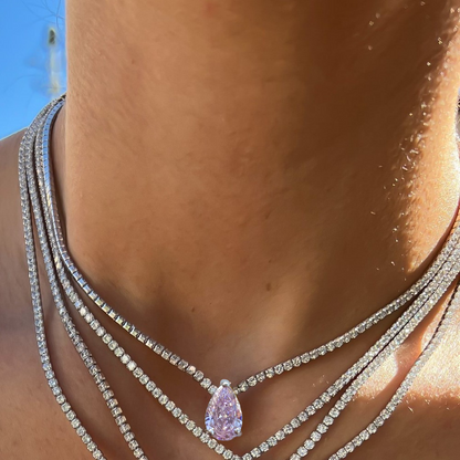 Heart-Shaped Zircon Necklace