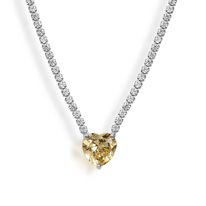 Heart-Shaped Zircon Necklace