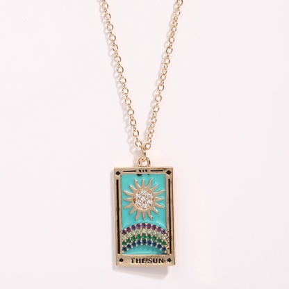 Square Plate Necklace with Diamond