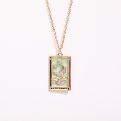 Square Plate Necklace with Diamond