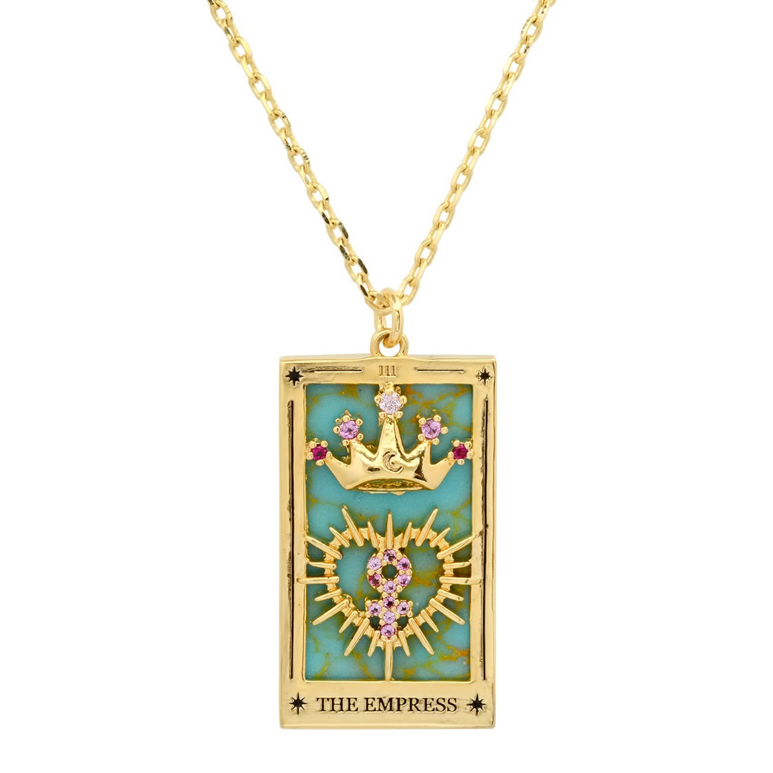 Square Plate Necklace with Diamond