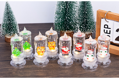 Christmas Santa Claus Snowman Snow Small Night Lamp