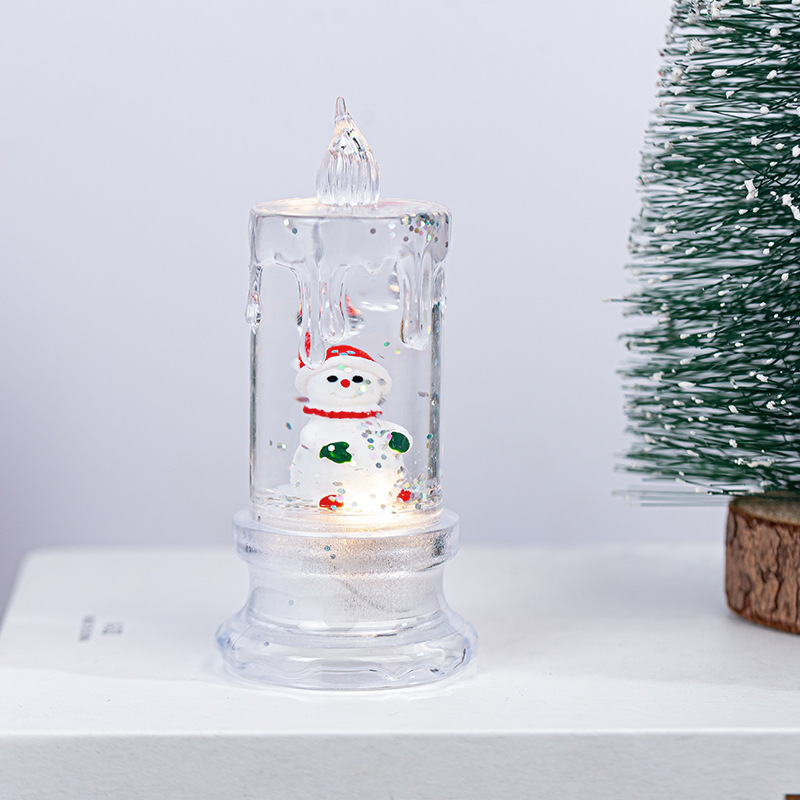 Christmas Santa Claus Snowman Snow Small Night Lamp