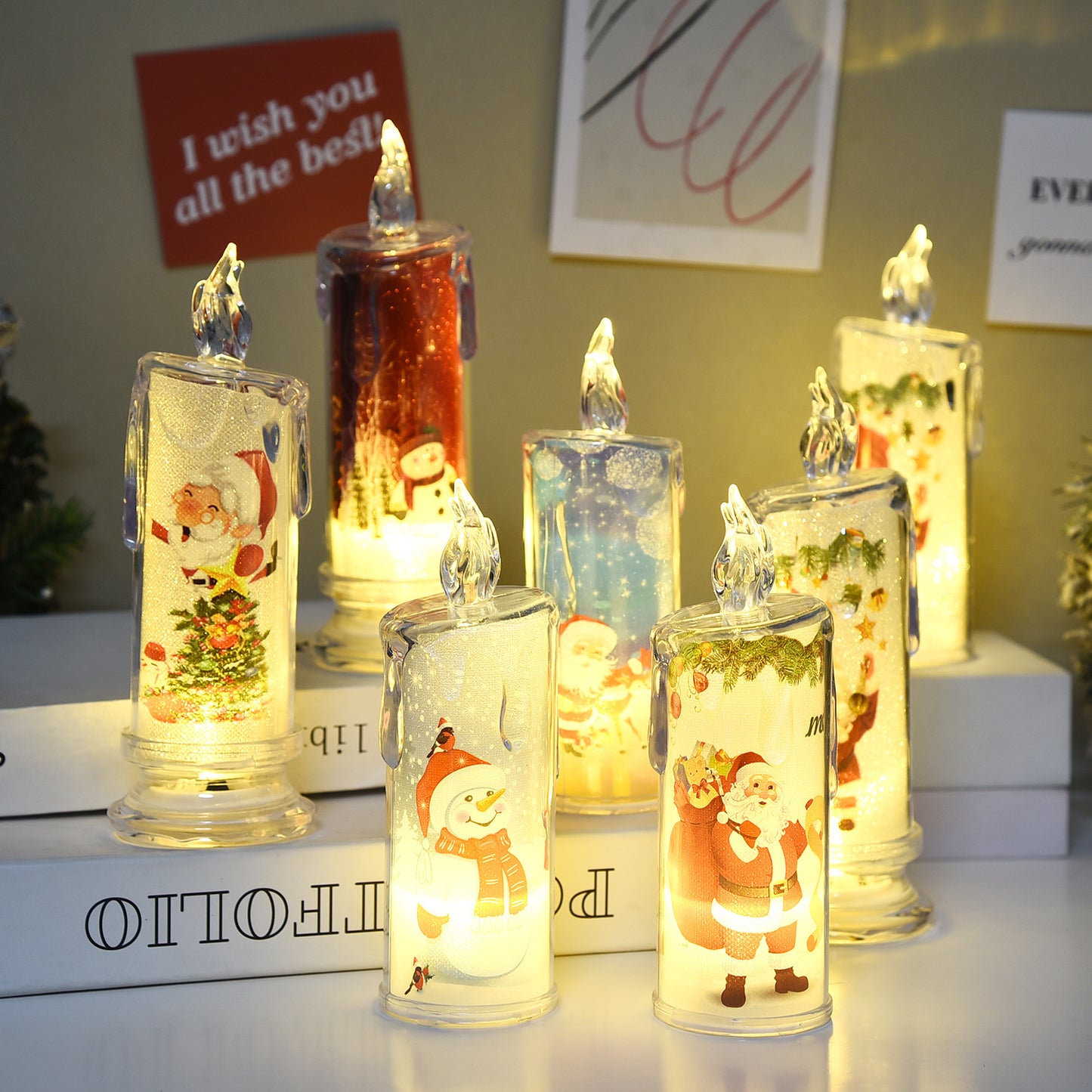 Christmas Simulation Candle Ambience Light