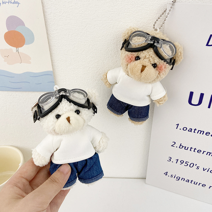 Pilot Plush Bear Pendant