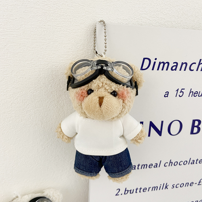 Pilot Plush Bear Pendant