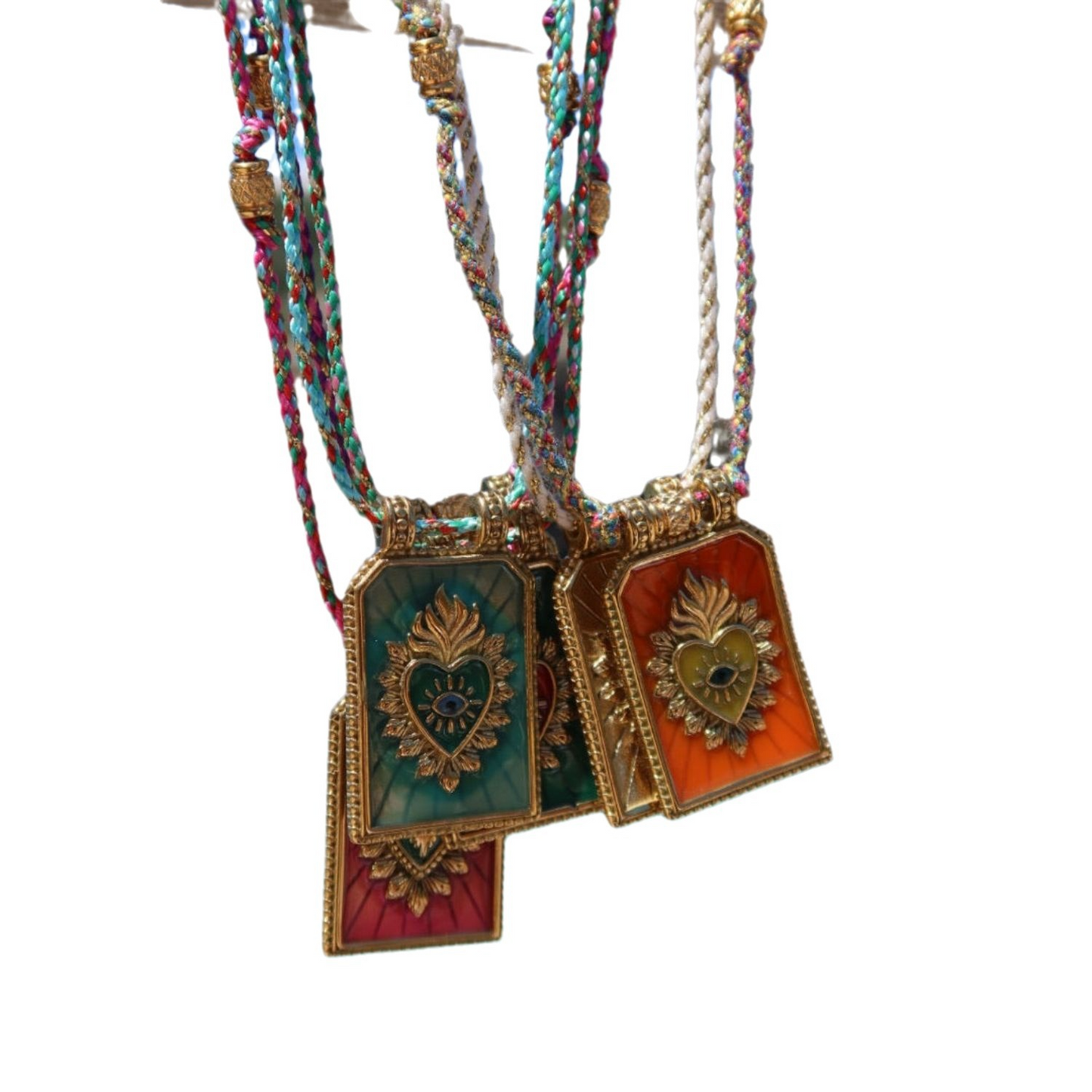 Tarot Colorful Heart Pendant Necklace