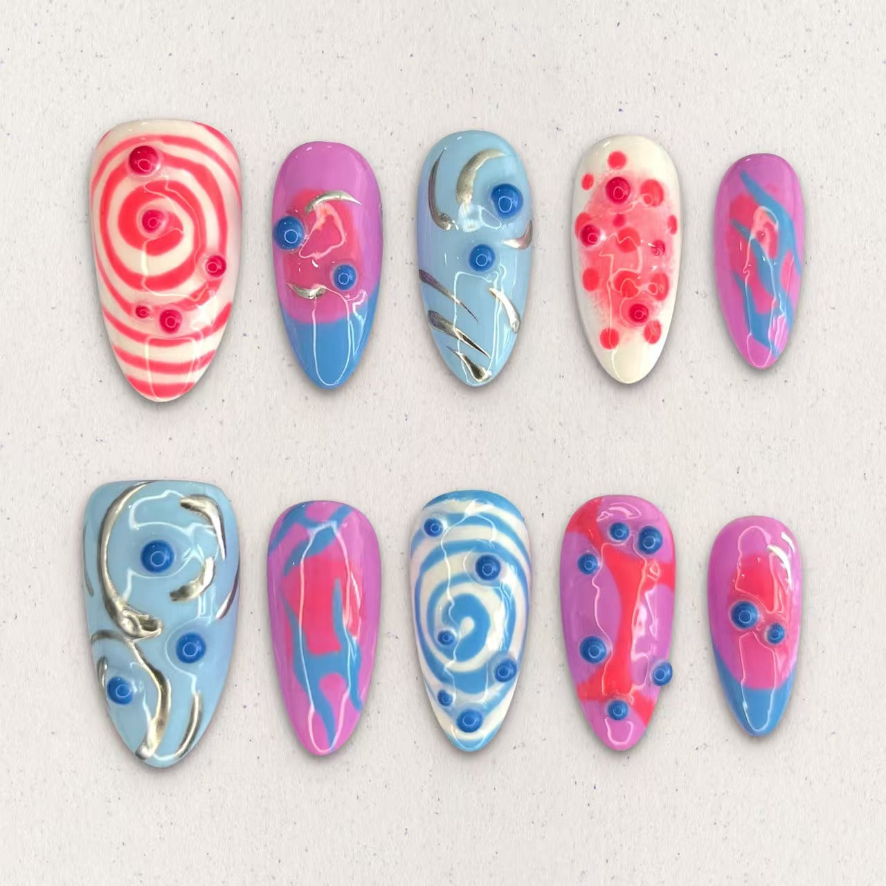 HANDMAKE 3D PRESS-ON NAILS