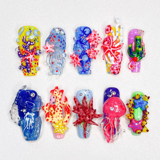 HANDMAKE 3D PRESS-ON NAILS