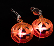 Boucles d'oreilles lumineuses en forme de lampe citrouille d'Halloween et de festival de fantômes