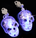 Boucles d'oreilles lumineuses en forme de lampe citrouille d'Halloween et de festival de fantômes