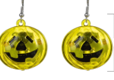 Halloween Pumpkin Lamp Ghost Festival Light-Emitting Earrings