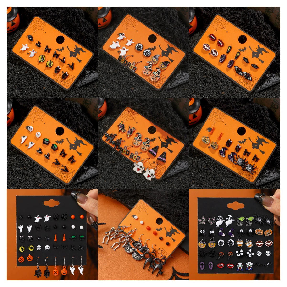 Halloween Earrings Combination Card