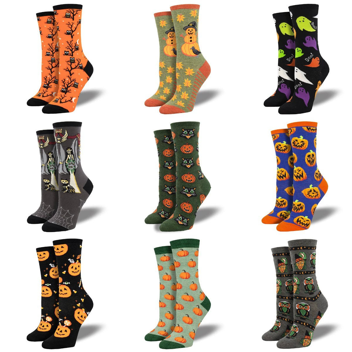 Chaussettes mi-mollet amusantes et créatives pour Halloween